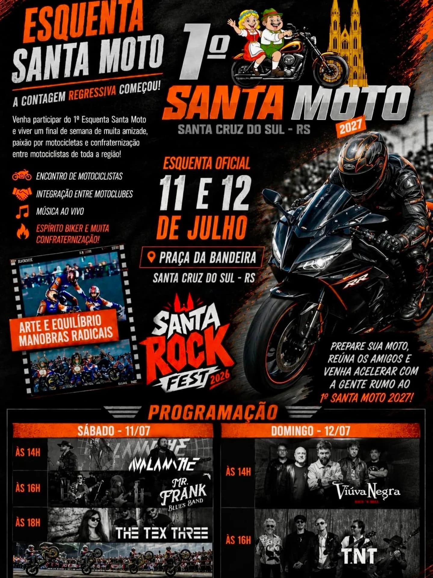 1º Esquenta Santa Moto na Praça da Bandeira