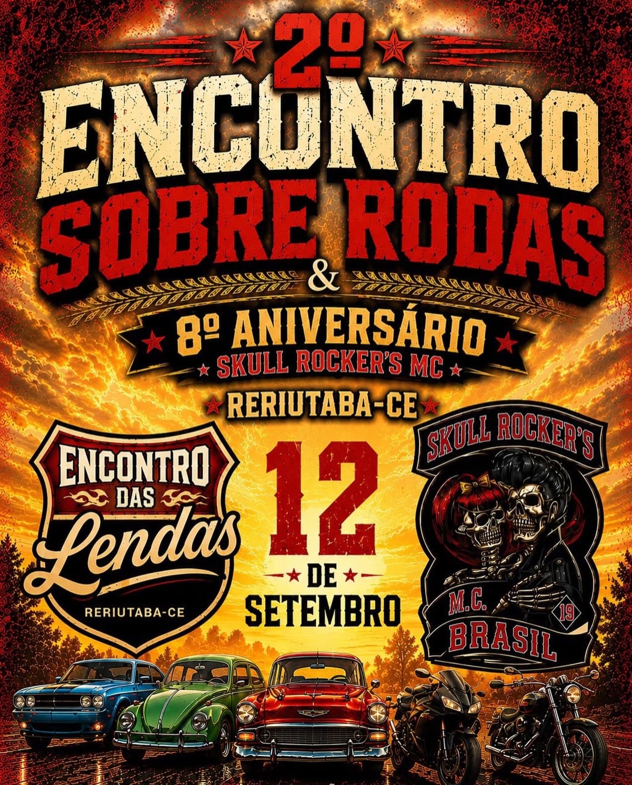 2º Encontro Sobre Rodas e 8º Aniversário do Charter Filhos da Princesa do Skull Rocker’s Motorcycle Club