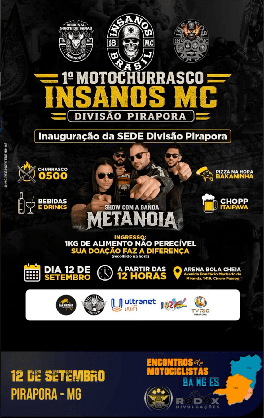 1º Motochurrasco Insanos MC - Divisão Pirapora